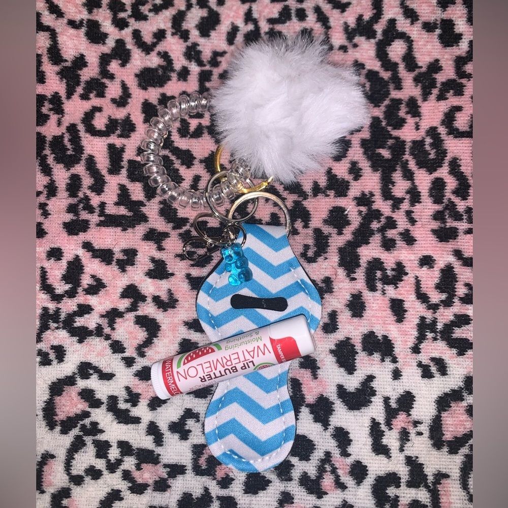 Blue Chevron Keychain Set - Discounted Shipping